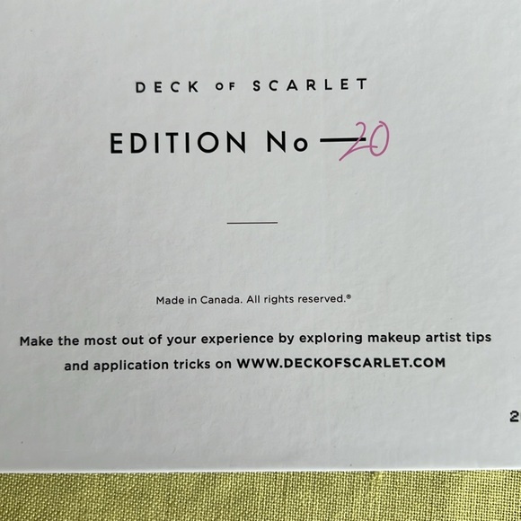 Deck of Scarlet edition No. 20 makeup palette - NIB! - Picture 3 of 3